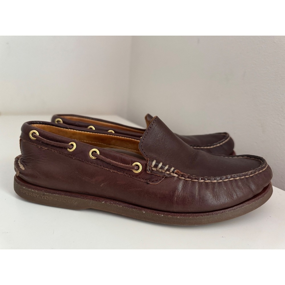 Sperry Gold Cup Authentic Original 2-Eye Leather Boat Shoes Loafers STS10225 9.5